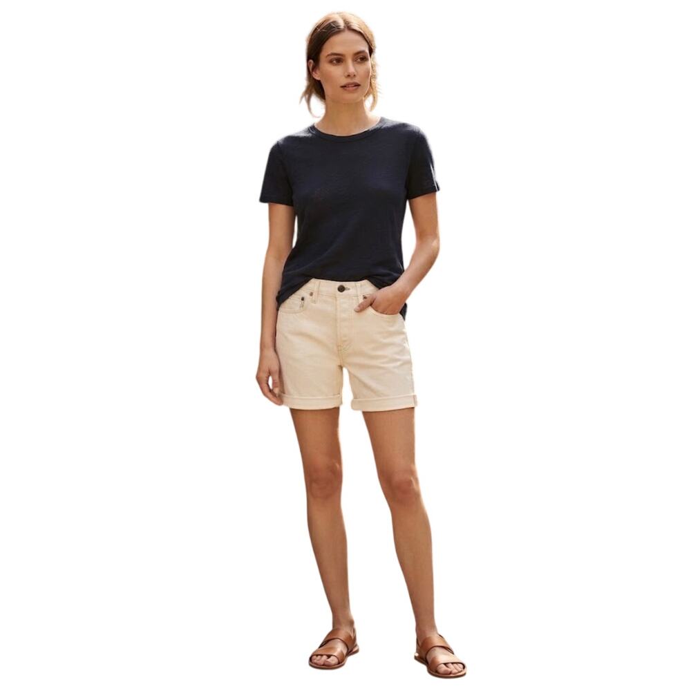 Rag & Bone Maya High Rise Walking Jean Shorts in Ecru 29
